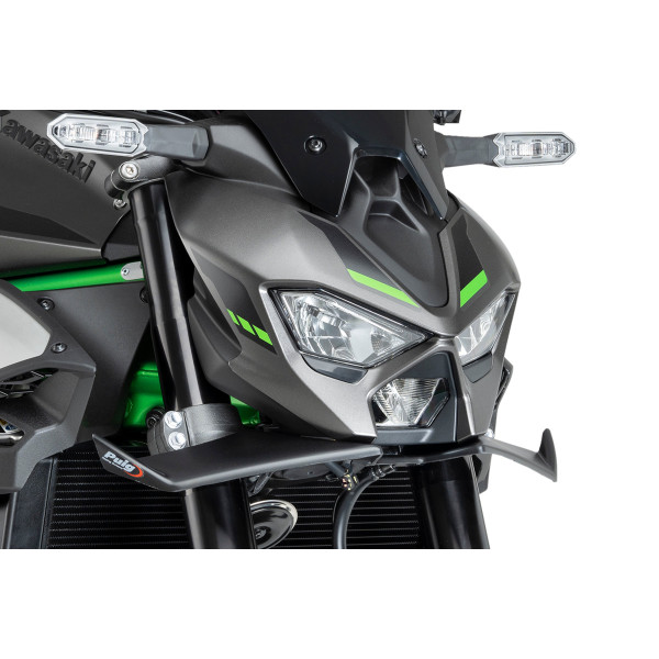 Puig Puig front downforce wings | matte black | kawasaki z900/se 2025>current